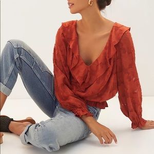 Textured Floral Blouse